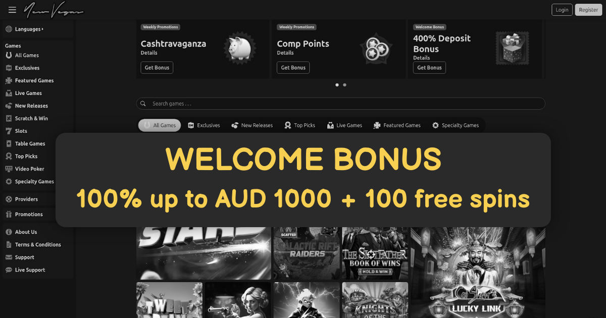 NewVegas Casino Australia - Best Online Pokies
